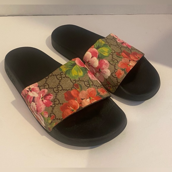 Gucci GG Bloom Floral Slides - Picture 1 of 7